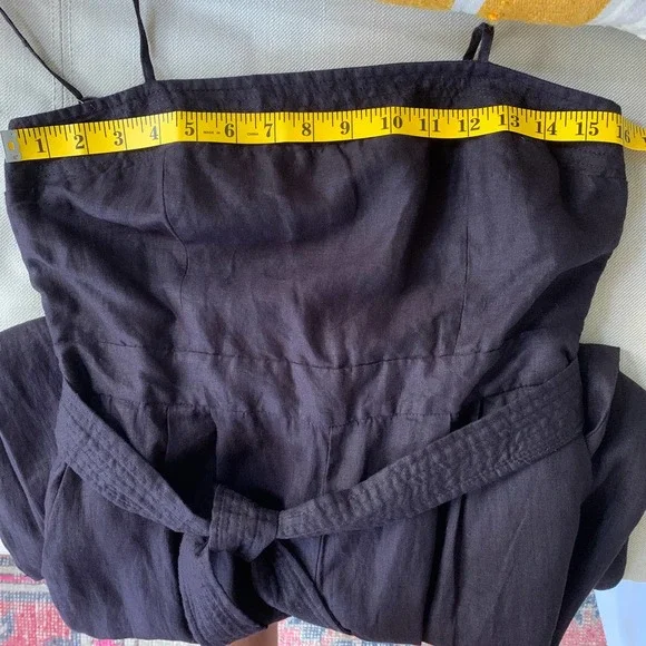 J.Crew Wide Leg Linen Jumpsuit Brown Size 4 - Picture 10 of 10